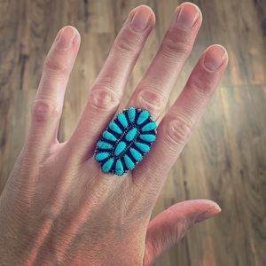 Native American Turquoise Zuni Ring size 9